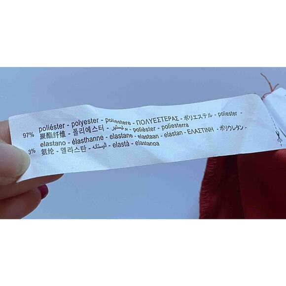 ZARA TRF Paperbag Elastic Pull On Pants Rust Orange Size XS - Picture 7 of 8